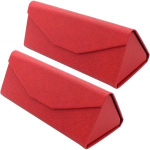 Étui Pliable À Lunettes De Soleil - [Pack: 2 Unités] Boîte Rigide [Triangulaire] Avec [Fermeture Magnétique] Et Doublure Intérieur Protection Vue Lecture Design Femme Homme Enfant Voiture Mode - Neuf