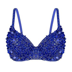 Femmes Danse Orientale Tops Sparkle Paillettes Perles Soutien-Gorge Rembourré Haut Danse Orientale Costumes Raves Fête Pole Dance Dance Club Wear-Yvan - Neuf