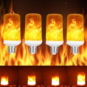 Ampoule Led E14 8w Ampoule Flamme Ac 85-265v Blanc Chaud 3 Modes D'éclairage Avec Détection De Gravité Convient Pour La Décoration De Maison, Jardin, Fête (4 Pièces) - Neuf