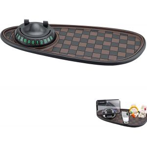 Tapis Antid&eacute;rapant Pour Voiture-Multifonction-Support Universel Pour T&eacute;l&eacute;phone Portable-Pour Tableau De Bord,Cl&eacute;s Et Petites Pi&egrave;ces-Maintient En S&eacute;curit&eacute; Lors De La Conduite - Neuf