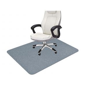 Tapis de chaise de bureau antid&eacute;rapant 90 x 140 cm pour sols durs, gris clair - Neuf
