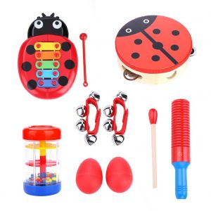 Ensemble de 8 instruments de musique educatifs pour enfants, cadeau ideal - Neuf