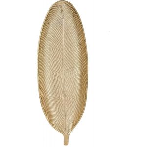 Checarzhn--No1-Surpr D'été Plateau De Collations De Noix 1 Pièces Plateau De Service De Thé De L'après-Midi Assiette De Service De(2317f-4001-Gold-Leaf-Small) - Neuf