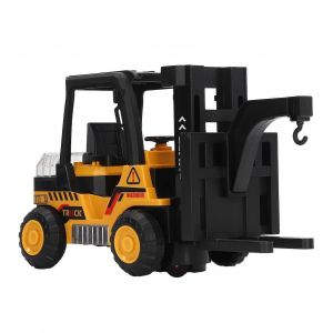 T&eacute;l&eacute;commande Forklift Simulation Cool Lighting Dynamic Music Universal Wheels RC Engineering Forklift Toy pour enfants - Neuf