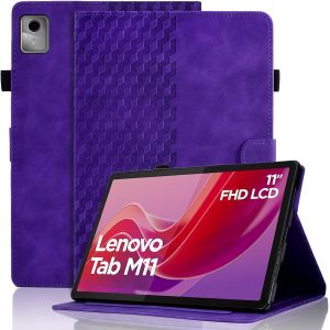 Coque pour Lenovo Tab M11 (TB330) 11 Pouce 2024 Housse Cuir PU Etui de Protection Flip Cover Case avec Support Pochette Lenovo Tab M11 Tablette Coque, Violet - Neuf