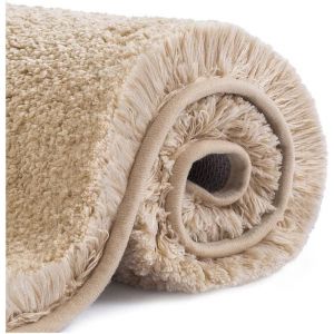TIANYI-Tapis de Bain Antidérapant Tapis Salle de Bain Épaissi Tapis Sortie de Douche Absorbant Tapis de Sol Ultra Doux en Microfibre, Séchage Rapide, Lavable en Machine - 50 x 80cm (Beige) - Neuf