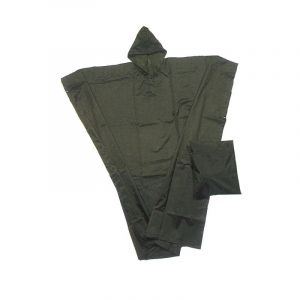 Poncho Imperm&eacute;able Polyester Enduit Kaki Taille Unique - Neuf