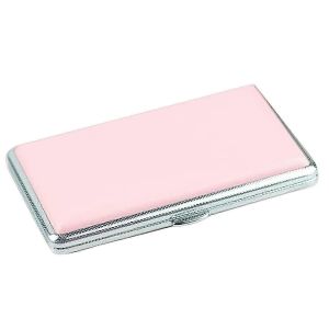 Boîte à cigarettes rose étui en métal,étui à cigarettes rose,boîte à cigarettes pour dames,boîte à cigarettes élégante,étui à cigarettes mince,étui à cigarettes pour dames,contient 20 C - Neuf