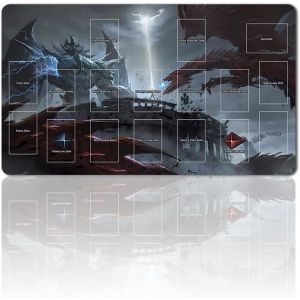 Eryi-Tapis De Jeu De Société Ygo - Avec Sac Étanche Et Zones Pour Cartes - Dimensions : 60 X 35 Cm - Compatible Avec Le Tapis De Jeu De Cartes À Collectionner (Ygo-21 Avec Zone) - Neuf