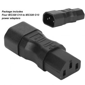 adaptateur secteur universel IEC320 C14 vers IEC320 C13, 4 pieces, pour boitier PDU et prise UPS - Neuf