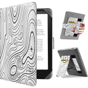 GUOP-Étui Universel Pour 6.8''/7"" Kindle Ereader Compatibilité Pocketbook/Tolino/Kobo Clara Hd/Kobo Clara 2E/Paperwhite 6.8¿ 7¿ Cover Case Fonction Debout De Support Coque Housse,Montagne Blanc - Neuf