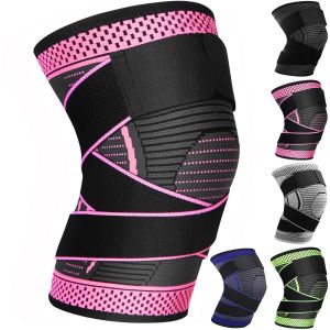 Sept-Genouillère Sport Pour Hommes Femmes 1 Pièce Réglable Compression Genouillère Pour Déchirure Du Ménisque, Arthrite, Arthrose, Courir, Basketball (Rose Rouge, Xxl) - Neuf