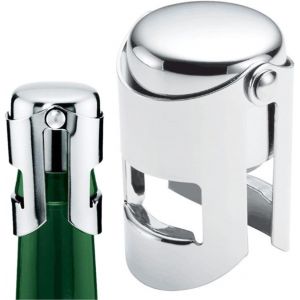 Checarzhn--No1-1 Pièce Bouchon Bouteille Champagne, Bouchon De Bouteille De Vin Pétillant - En Acier Inoxydable - Anti-Fuite, Bouchons De Vin, Scellant Pour Économ Ur De Bière, Garde Bulles, 3.8 * 5. - Neuf