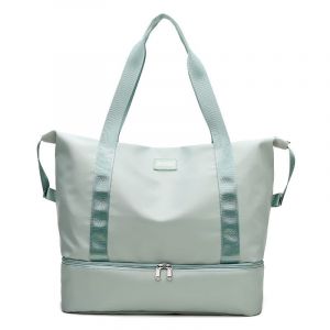 Sac de voyage léger et vert, pliable, avec compartiment à chaussures, grande valise cabine, sac de week-end, sac de plage, sac fourre-tout léger et étanche (sac de sport rose) - Neuf