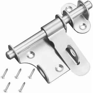 1Pcs 12cm Verrous de Porte Coulissants Verrou Loquet en Acier Inoxydable Épaissie Durable pour Salle de Bain Cuisine Armoire Cage Animaux - Neuf