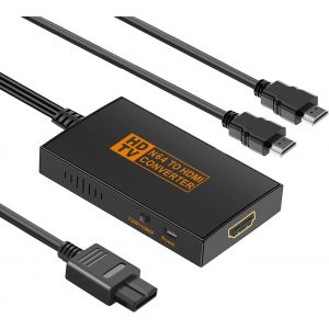 Convertisseur N64 vers HDMI avec câble HDMI,adaptateur N64 vers HDMI compatible avec Nintendo 64/Game Cube/SNES - Neuf