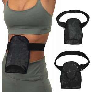Housses De Poche De Stomie Imperm&eacute;ables Avec Bande De Fixation &Eacute;lastique R&eacute;glable, Housse Universelle Pour Poche De Stomie Il&eacute;ostomis&eacute;e, Fournitures De Stomie, Noir - Neuf