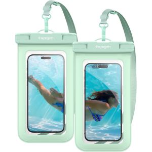 KAL-Aqua Shield Lot De 2 Pochette Etanche Smartphone Universelle Certifi&eacute;e Ipx8 Pour Iphone Samsung Galaxy Huawei Xiaomi Google Et Jusqu'&Agrave; 8,2"" - Minthe - Neuf