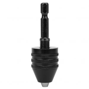 Adaptateur de mandrin de perceuse noir 0,5 a 8 mm, taille d'adaptation 1/4/6,35 mm, tige pour meuleuse electrique, 1 piece - Neuf