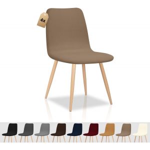 Eryi-Housse De Chaise Scandinaves Lot De 4 Housse De Chaise Extensible Salle À Manger Universel Amovible Durable Couverture De Chaise Sans Accoudoir Pour Cuisine Restaurant Déco,Couleur Auburn - Neuf