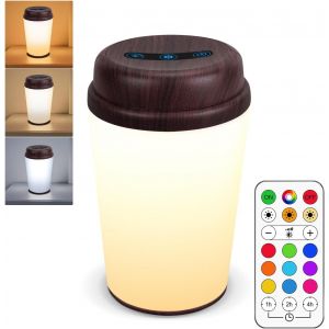 Lampe De Chevet Led,Multicolore Rgb Lampe De Table Sans Fil Dimmable,Télécommand Minutage Veilleuse Enfant Usb Rechargeable Pour Chambre À Coucher Salon Camping - Neuf
