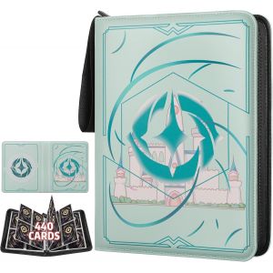 Mdy-Album Pour Cartes Lorcana À Collectionner Avec 440 Compartiments, Compatible Avec Cartes Lorcana, Classeur Pour Collection, Rangement Et Présentation (Vert 4) - Neuf