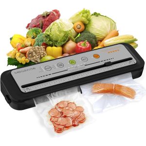 lbgwp60-MachineÀ Emballer Sous Vide | Nouvelle Version 2025 | Puissance D'Aspiration De 80 Kpa | Sacs Et Coupe-Aliments Inclus (Gris) - Neuf