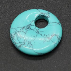 Pendentifs En Pierre Naturelle Turquoises Améthystes, 1 Pièce, Perles Amples À Grand Trou Pour Bricolage, Collier, Boucle D'oreille, Fabrication De Bijoux, Cadeau De Fête--Green Turquoise - Neuf