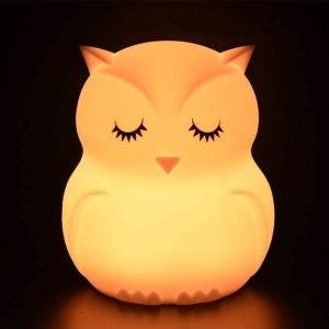 Color&eacute; Veilleuse Enfant, Toucher Lumi&egrave;re Led Lampe De Nuit, 9 Couleurs Usb Rechargeable, Lampe De Silicone, Lampe De Chevet, Ambiance L&eacute;g&egrave;re, &Eacute;clairage Int&eacute;rieur, Chambre - Hibou - Neuf
