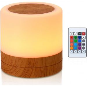 Veilleuse Sans Fil Led Lampe, Lampe De Chevet Tactile Rgb, Lampe Chambre Enfant Rechargeable Usb, Lampe De Chevet Enfant Fille Avec M&eacute;moire Et Variation De Luminosit&eacute;, Pour Chambre &Agrave; Coucher Et Salon - Neuf