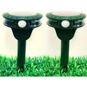 Vornixorsarlshop2x R&eacute;pulsif Chat Exterieur, R&eacute;pulsif Chat Ultrason Solaire, Ultrason Anti Chats - Charge De Solaire Usb, R&eacute;pulsif Animaux Pour Chats, Pigeon, Lapin, Oiseaux, Renard, Etc 2 Modes - Neuf