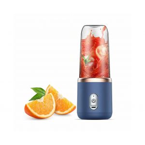 Mixeur USB portable pour smoothies et jus - Bouteille de jus rechargeable de 400 ml - Bleu, parfait pour la santé en déplacement ! - Neuf