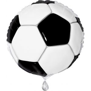 Ballon À L'hélium - Football - 45 Cm, Noir/Blanc - Neuf