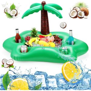 Ershi-Porte-Gobelet Gonflable 2 En 1 - Plateau Flottant - 8 Trous - Grande Capacité - Porte-Gobelet De Piscine Gonflable - Porte-G[84] - Neuf