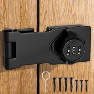 CHECARZHN--NO1Verrou De Sécurité Avec Serrure À Combinaison De 10,16 Cm Pour Petites Portes, Armoires, Porte De Grange, Salle De Bain, Extérieur, Garage, Jardin - Neuf