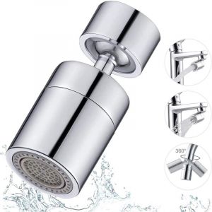 Bec de robinet de cuisine (pivotant à 80°), bec de robinet pivotant à 360° pour les éviers de cuisine, les salles de bains, etc. - Neuf