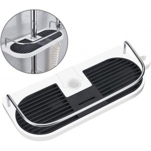 Étagère de douche sans perçage pour barre de douche - Support de rangement pour salle de bain - Neuf