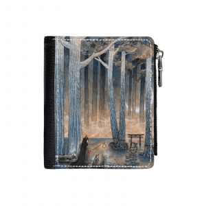 Portefeuille Début- Kitsune Fox Yokai japonais=11 Compact en Simili-Cuir Porte-Cartes Fermeture Éclair Homme Femme A - Neuf