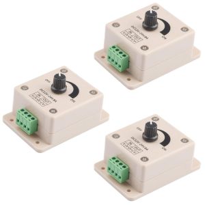 Lot De 3 Contr&ocirc;leurs D'intensit&eacute; 8 A Cc 12-24 V Pwm Pour Bandes Led Et Interrupteurs Sombres - Neuf
