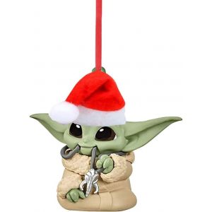 Pendentif Noël 2025 Bébé Yoda, Décoration Arbre À Suspension, Accessoire De Fête, Ornements Créatifs En Plastique Écologique, Cadeau Idéal 100g - Neuf