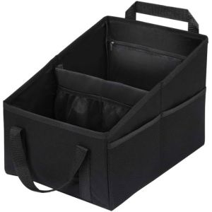 Subzonal-Organisateur De Voiture Enfant, Pliable Organisateur Rangement Siege Voiture Avec S&eacute;paration, Poign&eacute;es Et Plusieurs Poches En Filet, Pour Organiseur, Collations, Jouets, Iivres (Noir) - Neuf