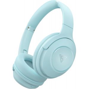 Casque Bluetooth sans Fil,70H Durée Lecture avec Microphone,Casque Audio Bluetooth 3 Modes EQ,Bluetooth 5.4 Compatible avec iPhone/iPad/Android/Ordinateurs Portables,Bleu pâle - Neuf