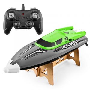 Bateau T&eacute;l&eacute;command&eacute; Haute Vitesse Pour Enfants 30km/h &Eacute;tanche Et Durable Vert YONIS - Neuf