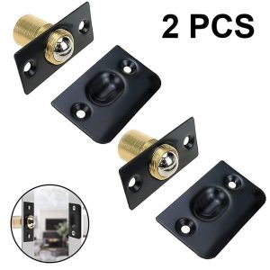 Loquet &agrave; bille en acier inoxydable pour portes et placards (lot de 2) - Neuf