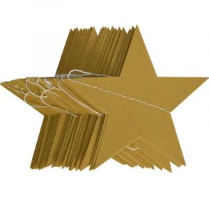 Guirlandes en papier doré et argenté de 4M, banderole de mariage, décoration murale suspendue à la maison, cadeaux de réception pour bébé 7cm gold - Neuf