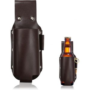 Cauc-Marron Porte Gobelet Festival, Ceinture Porte Bouteille, Cadeau De Bi&egrave;re Pour Homme, Cadeau Pour Amateur De Bi&egrave;re, Peut &Ecirc;tre Accroch&eacute; Autour De La Taille, Convient &Agrave; L'utilisation En Ext&eacute;rieur - Neuf