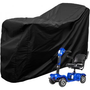 Scooter de mobilité de Couvercle (140 x 66 x 91 cm) Heavy Duty avec Sac de Rangement, 190D Oxford Imperméable et Anti-UV Fauteuil roulant Couvercle de Rangement, de Moto de Couverture pour les Scooters - Neuf