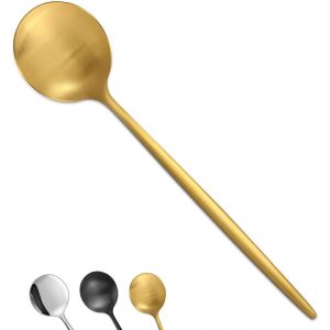 Oayew-Lot De 12 Cuill&egrave;res &Agrave; Soupe Exquises De 20 Cm - Or Mat - Cuill&egrave;res &Agrave; Soupe En Acier Inoxydable - Pour La Maison, Les Restaurants Et Les F&ecirc;tes - Passe Au Lave-Vaisselle - Neuf