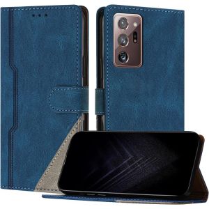 KAL-&Eacute;tui Pour Samsung Galaxy Note 20 Ultra, Housse En Cuir Pu Avec [Protection Antichoc Tpu] [Fonction Support] [Porte-Cartes ] Antichoc Magn&eacute;tique Coque Pour Galaxy Note 20 Ultra - Bleu - Neuf