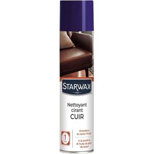 Nettoyant Cirant Express - Pour Cuirs - Entretient En Profondeur - Format Aérosol Pour Grandes Surfaces - A La Lanoline - Fabriqué En France - 300ml - Neuf